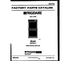 Frigidaire REG78WL4 cover page- text only diagram