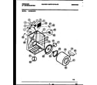 Frigidaire DE7000AWW1 cabinet and component parts diagram