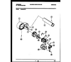 Frigidaire DE7000ADD1 blower and drive parts diagram
