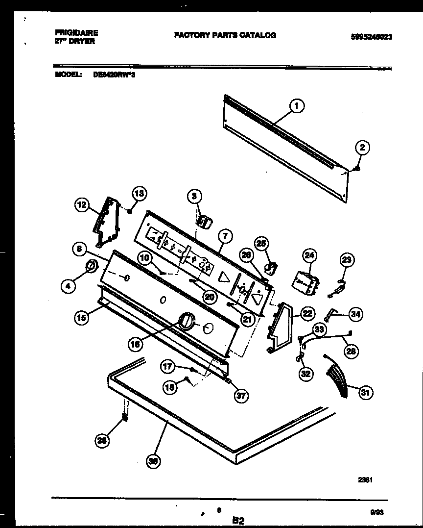 Console and control parts