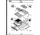 Frigidaire CP303VC3W1 cooktop and broiler drawer parts diagram