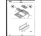 Frigidaire GP32BNL7 cooktop and drawer parts diagram