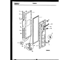 Frigidaire FRS26WRAW0 freezer door parts diagram
