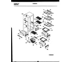 Frigidaire FRS26WRAD0 shelves and supports diagram