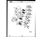 Frigidaire FRS22WNAD1 shelves and supports diagram