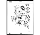 Frigidaire FRS22WHAW0 shelves and supports diagram