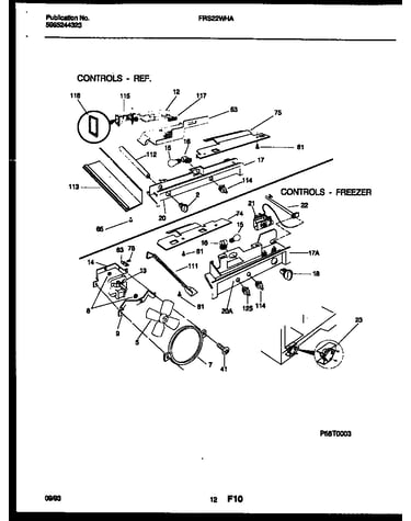 Refrigerator control assembly, damper control assembly and f