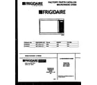 Frigidaire MCT1360A1 front cover diagram