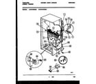Frigidaire FFU16F6AW3 system and automatic defrost parts diagram
