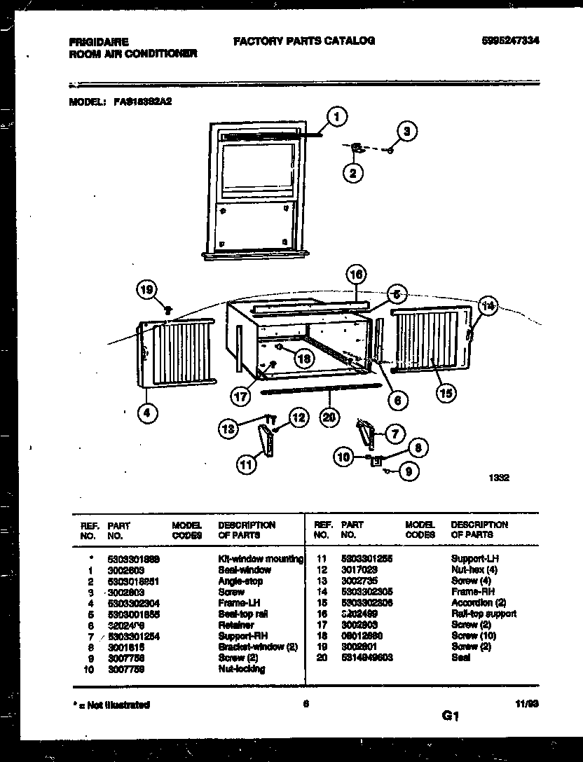Window mounting parts
