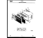 Frigidaire FAL123S1A3 cabinet front and wrapper diagram