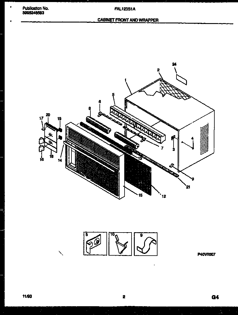 Cabinet front and wrapper