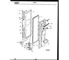 Frigidaire FRS26XRAW0 freezer door parts diagram