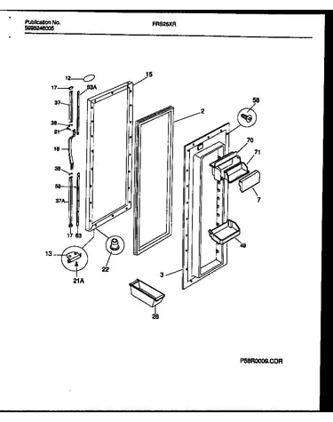 Refrigerator door parts