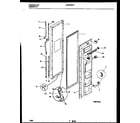 Frigidaire FRS22WRAW2 freezer door parts diagram