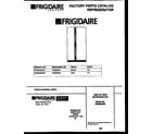 Frigidaire FRS20NRAW3 front cover diagram
