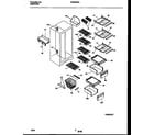 Frigidaire FRS20NRAD3 shelves and supports diagram