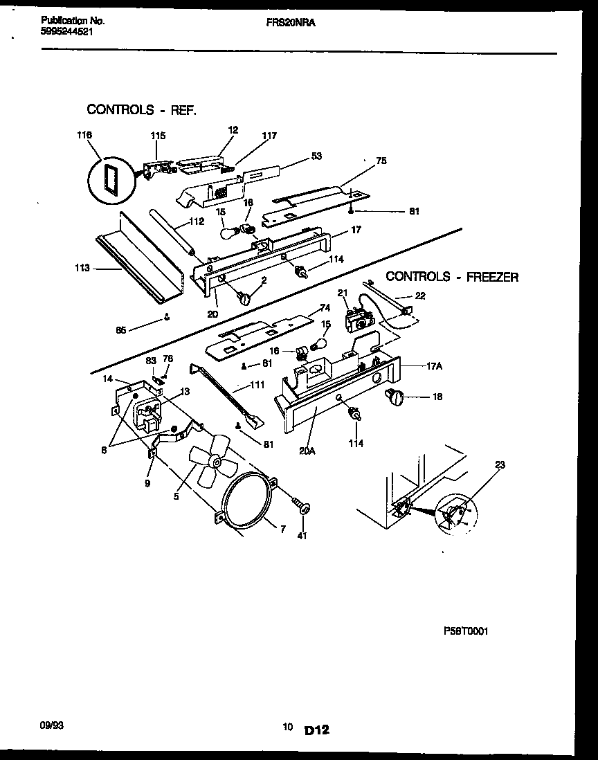 REFRIGERATOR CONTROL ASSEMBLY, DAMPER CONTROL ASSEMBLY AND F
