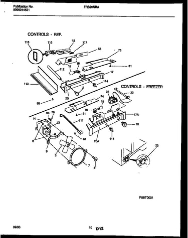 Refrigerator control assembly, damper control assembly and f