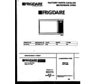 Frigidaire MCT1380A2 front cover diagram