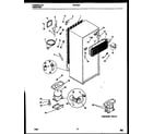 Frigidaire FRT18JRAW0 system and automatic defrost parts diagram