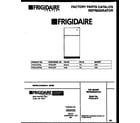 Frigidaire FPDA18TPW2 cover diagram