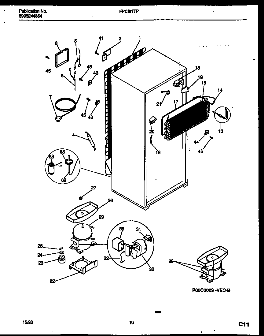 System and automatic defrost parts