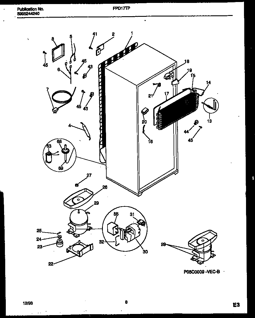 System and automatic defrost parts