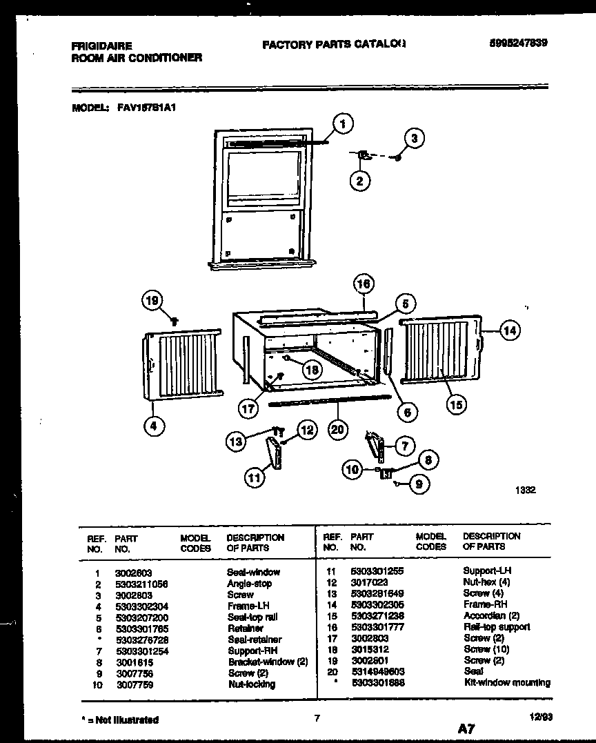 Window mounting parts