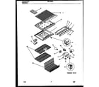 Universal/Multiflex (Frigidaire) MRT18BRAD0 shelves and supports diagram