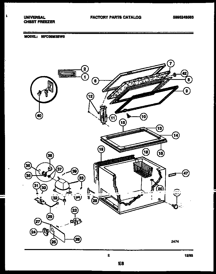 Chest freezer parts