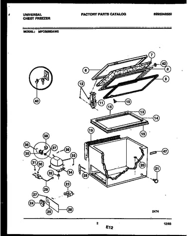 Chest freezer parts