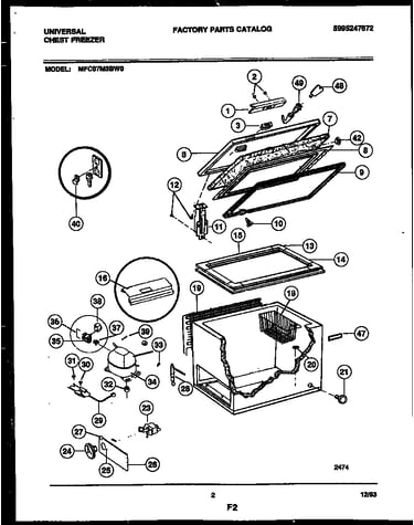 Chest freezer parts
