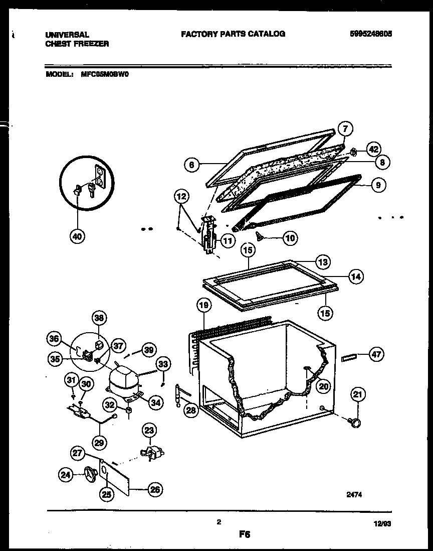 Chest freezer parts
