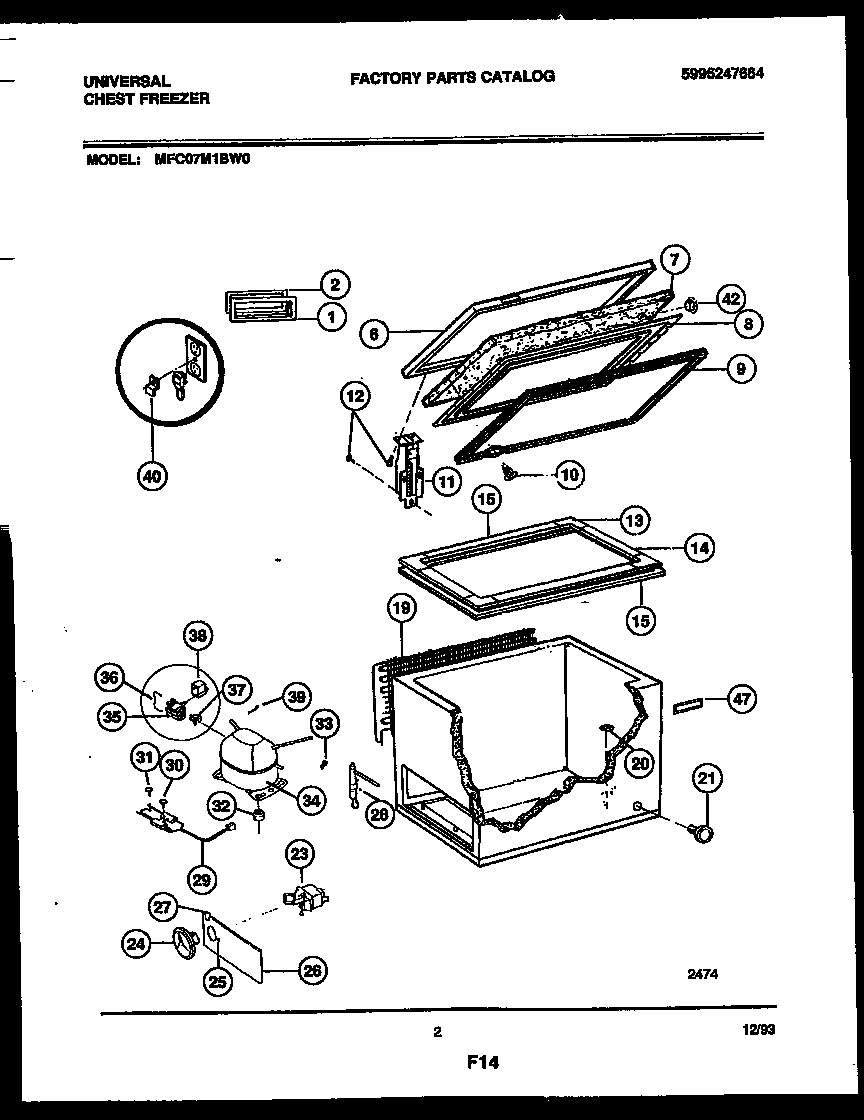 Chest freezer parts