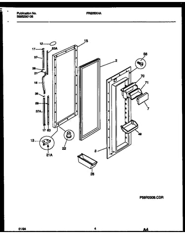 Refrigerator door parts