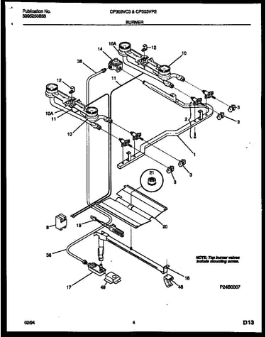 Burner, manifold and gas control