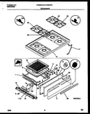 Cooktop and broiler drawer parts