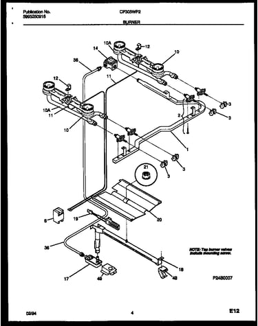 Burner, manifold and gas control