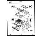 Tappan CP305WP2W2 cooktop and broiler drawer parts diagram