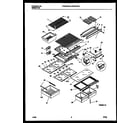 Frigidaire FPGS19TIAW0 shelves and supports diagram