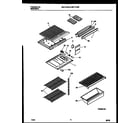 Universal/Multiflex (Frigidaire) MRT11CRAD0 shelves and supports diagram