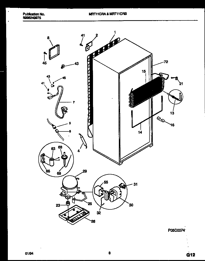 System and automatic defrost parts