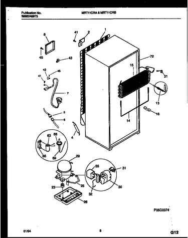 System and automatic defrost parts