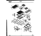 Frigidaire FPES21TPW1 shelves and supports diagram