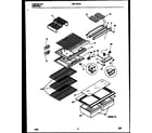 Universal/Multiflex (Frigidaire) MRT18CHCZ1 shelves and supports diagram