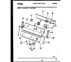 Frigidaire FWX445NBS0 console and control parts diagram