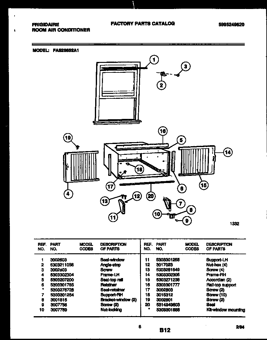 Window mounting parts