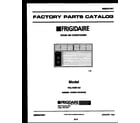 Frigidaire FAL103S1A2 front cover diagram