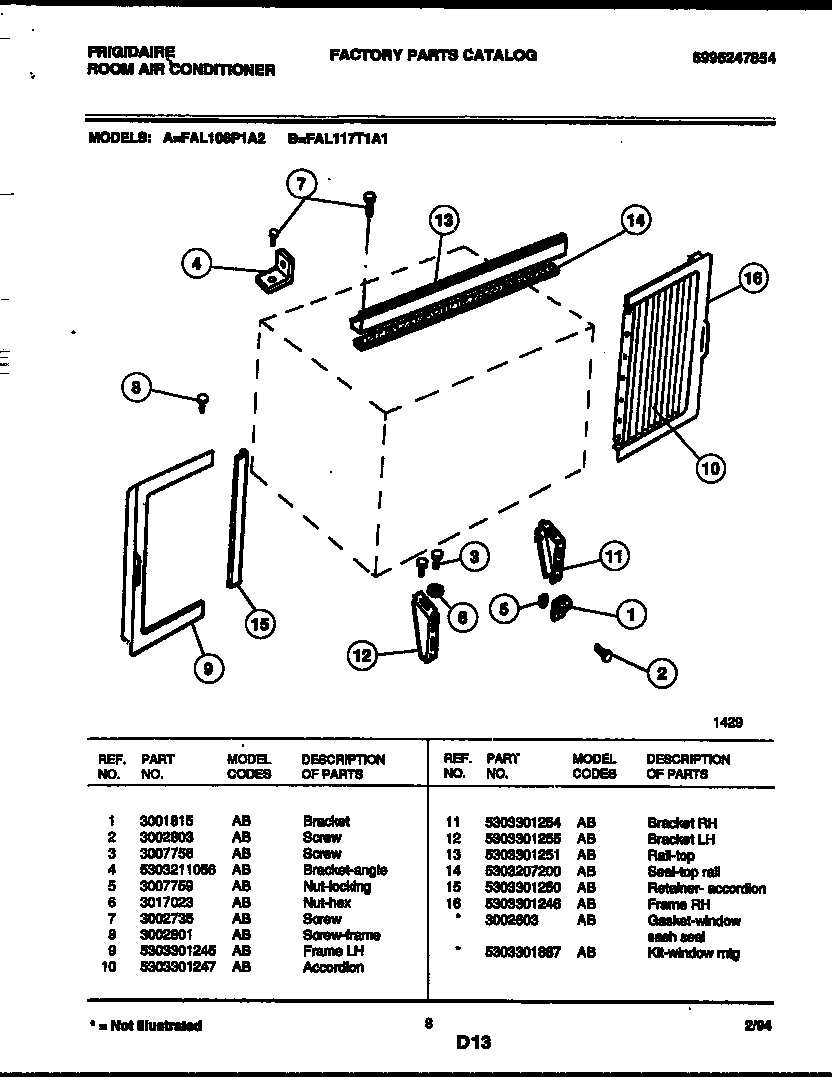 Window mounting parts